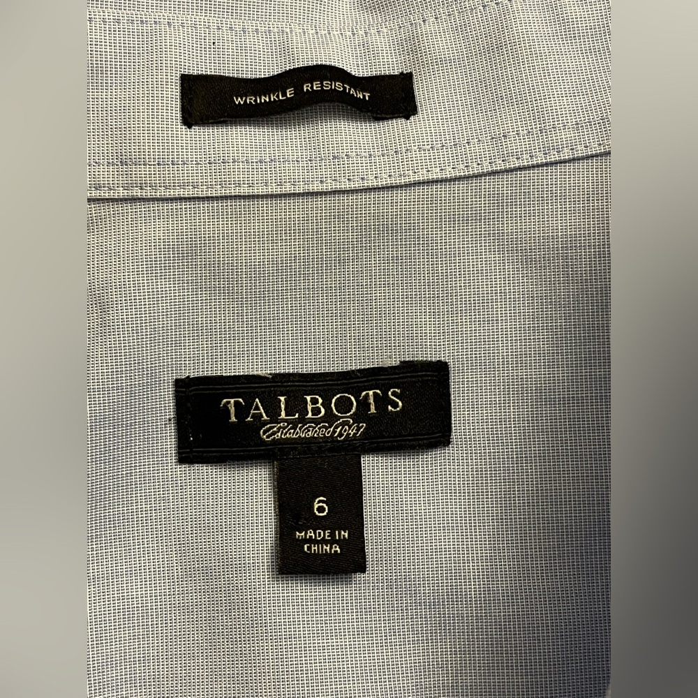 Talbots blue wrinkle resistant dress shirt nwot - Picture 3 of 5